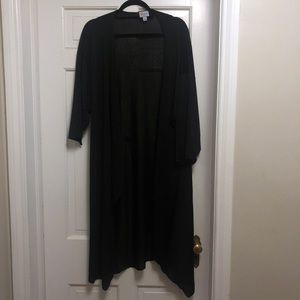 Sheer black L LuLaRoe Shirley Kimono Top Layer